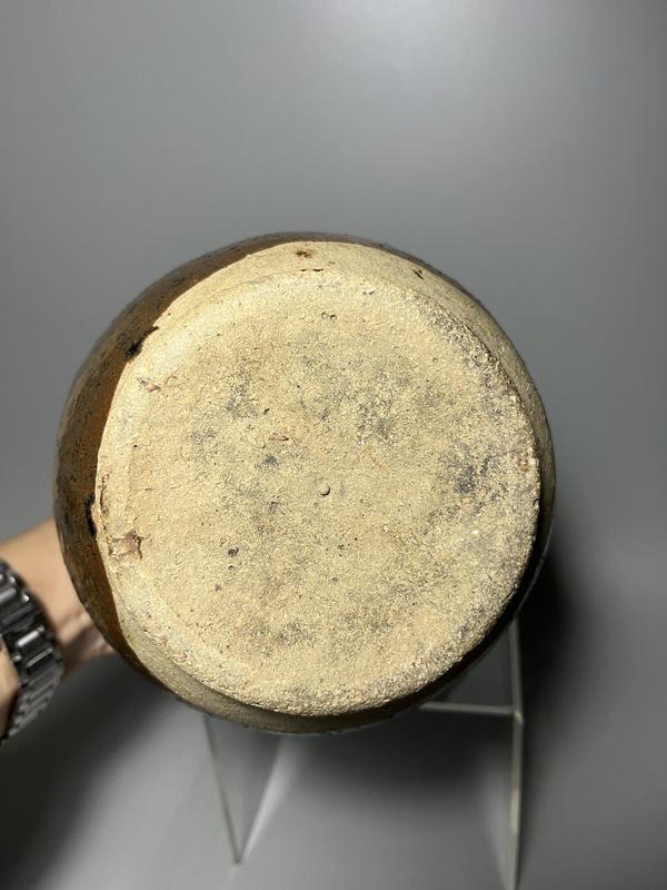 古玩陶瓷磁州窯褐釉花澆拍賣,當前價格500元
