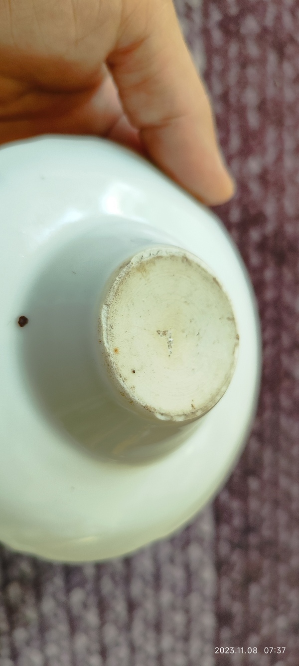 古玩陶瓷江西瓷業公司款青花釉里紅葡萄紋蓋碗拍賣,當前價格12000元