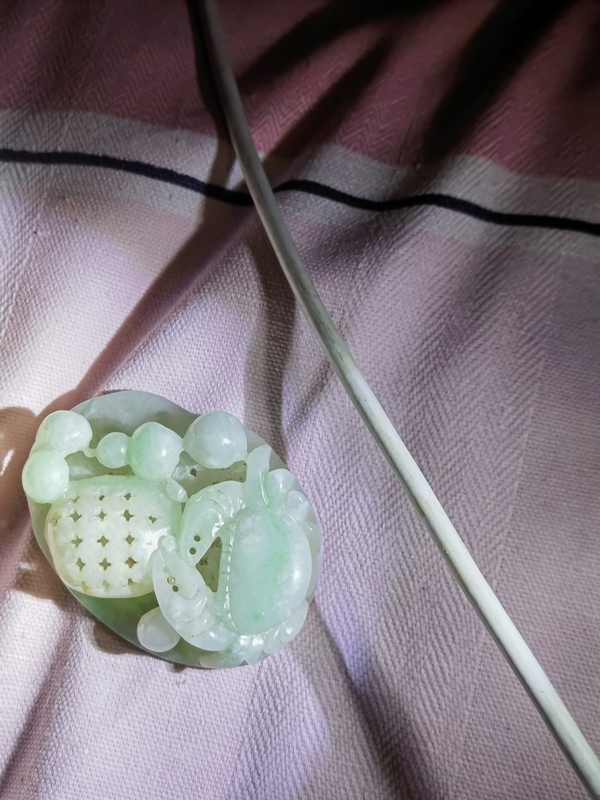 古玩玉器創匯翡翠螃蟹拍賣,當前價格2000元