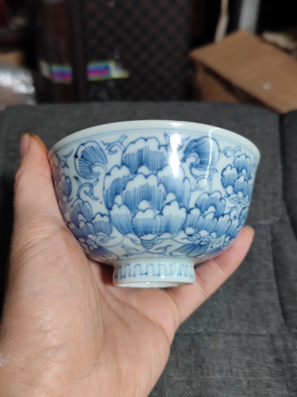 古玩陶瓷青花花卉紋茶園拍賣,當前價格870元