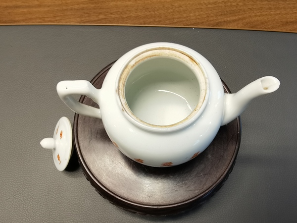 古玩陶瓷粉彩花卉紋茶壺拍賣,當前價格198元