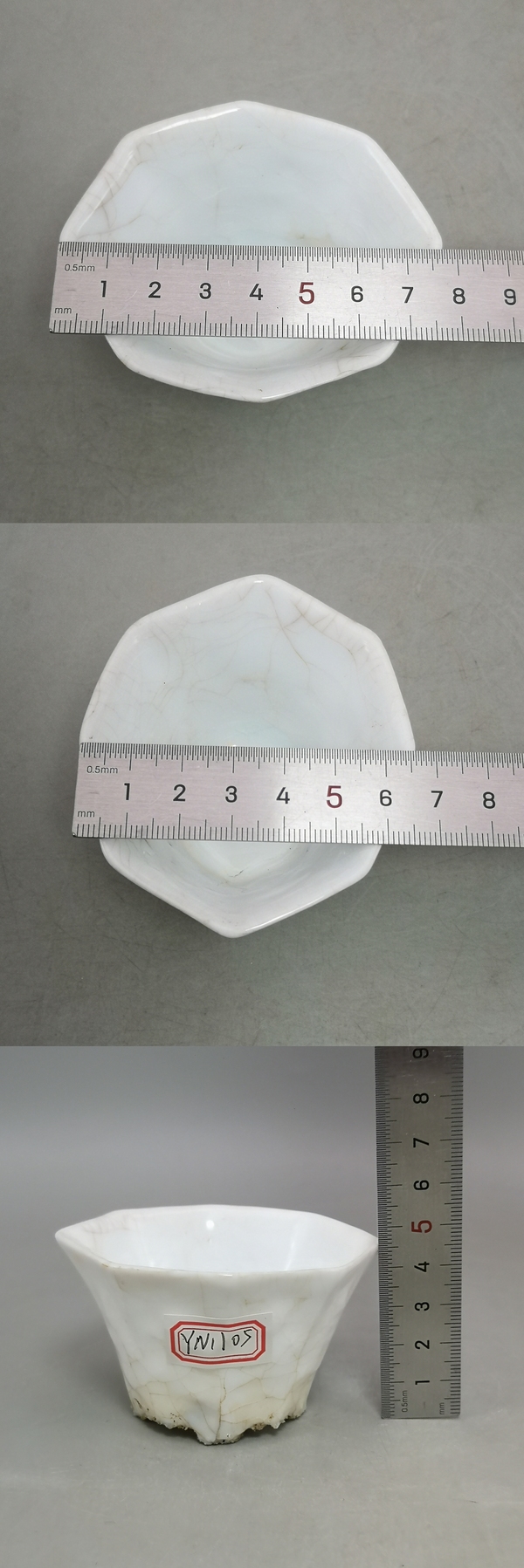 古玩陶瓷民國八角杯拍賣,當(dāng)前價格398元