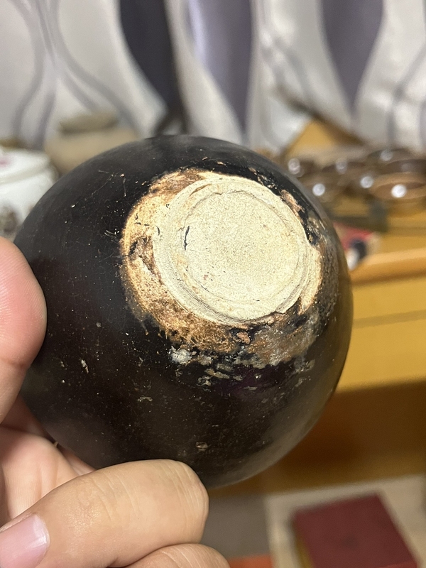 古玩陶瓷黑釉不倒翁盞拍賣,當前價格9999元