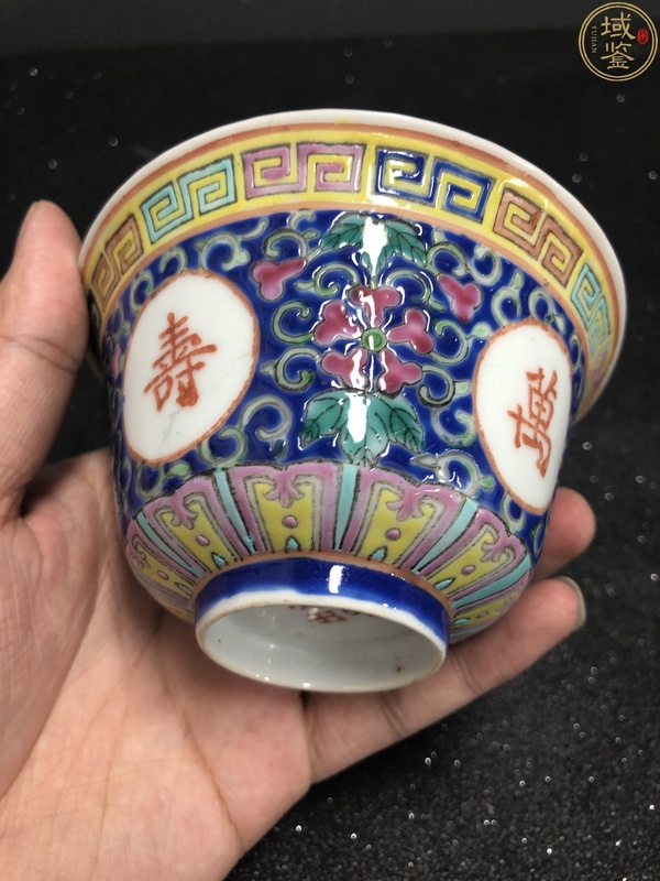 古玩陶瓷精品藍(lán)料彩茶園拍賣，當(dāng)前價(jià)格650元