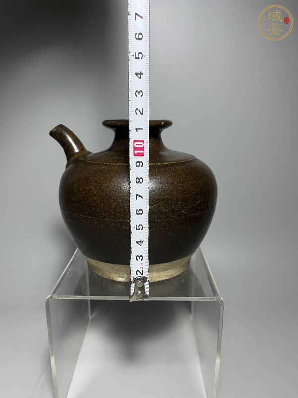 古玩陶瓷磁州窯茶葉末釉酒壺真品鑒賞圖