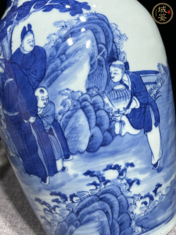 古玩陶瓷青花人物故事紋瓶真品鑒賞圖