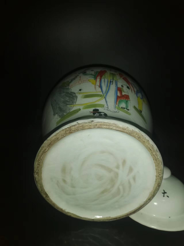 古玩陶瓷粉彩教子圖人物紋將軍罐拍賣,當(dāng)前價格8600元