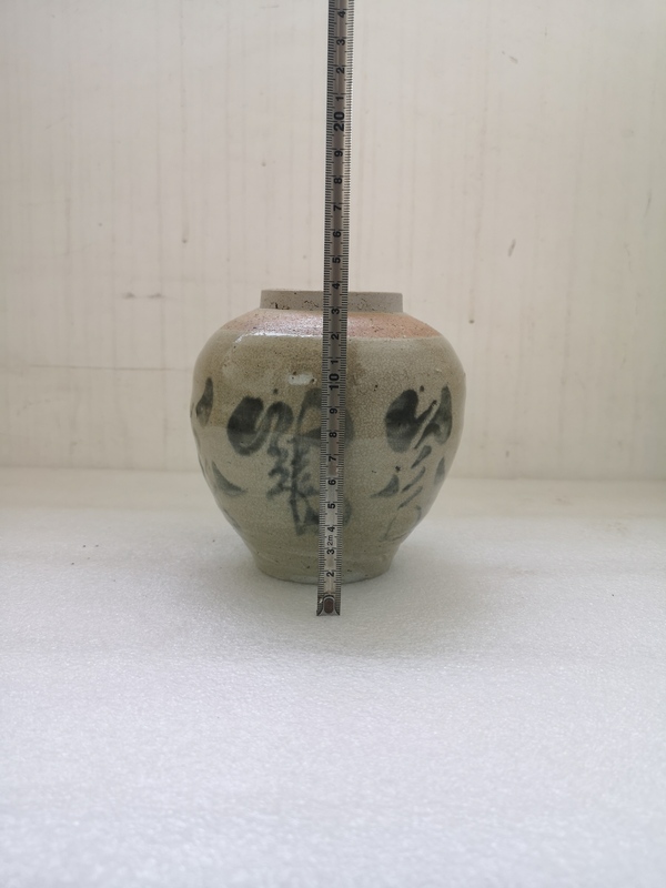 古玩陶瓷清代早期青花罐拍賣,當前價格680元