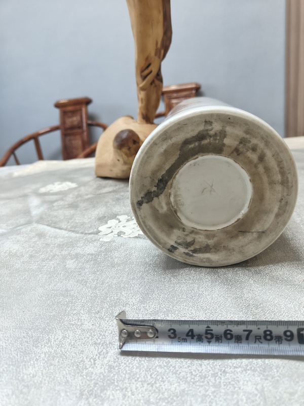 古玩陶瓷民國彩繪牡丹花紋帽筒拍賣,當前價格980元