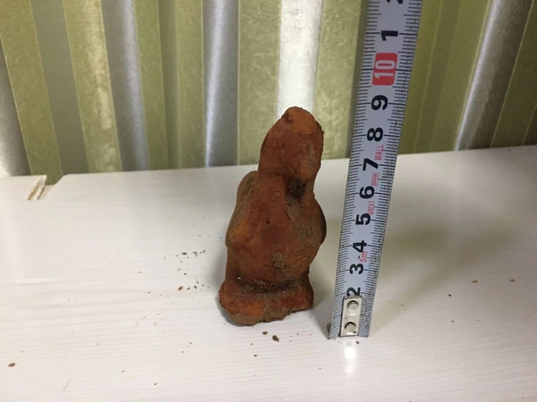 古玩陶瓷隋唐·紅陶公雞拍賣,當前價格788元