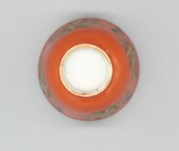 古玩陶瓷【清晚期·養眼珊 瑚 紅粉彩八仙杯】拍賣,當前價格488元