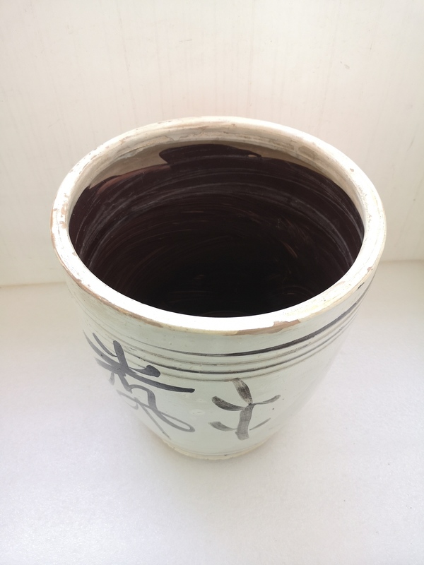 古玩陶瓷清早期磁州窯吉語(yǔ)紋缸拍賣,當(dāng)前價(jià)格480元