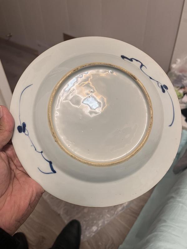 古玩陶瓷清康熙·精品一對(duì)青花折枝花卉紋折沿盤拍賣,當(dāng)前價(jià)格3000元