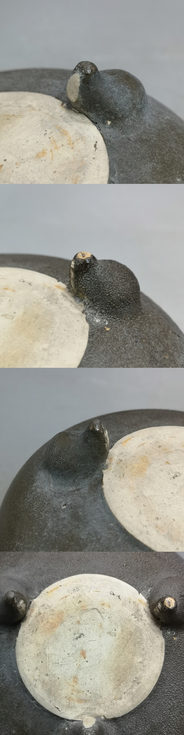古玩陶瓷元末明初褐釉三足香爐拍賣,當前價格1600元