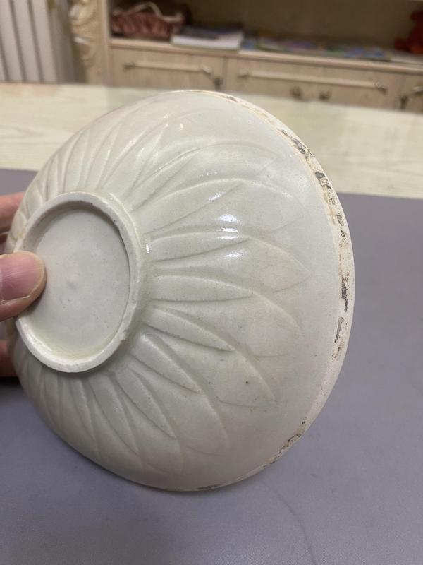 古玩陶瓷青白釉刻仰蓮紋面包碗,平臺不允許估價拍賣,當前價格2600元