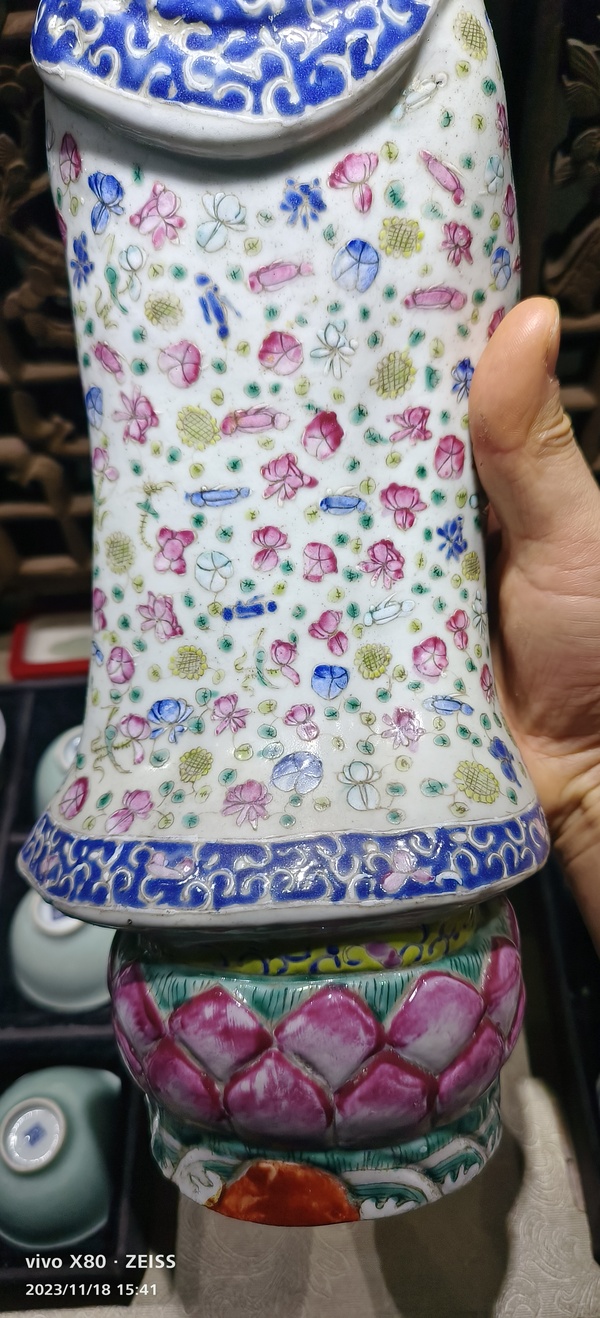 古玩陶瓷粉彩觀音塑像拍賣,當(dāng)前價格15000元