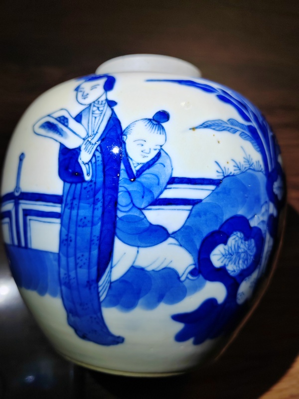 古玩陶瓷青花三娘教子紋罐拍賣,當前價格3660元