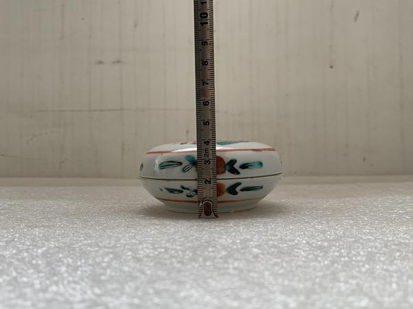 古玩陶瓷晚清民國五子登科彩繪蓋盒拍賣,當前價格850元