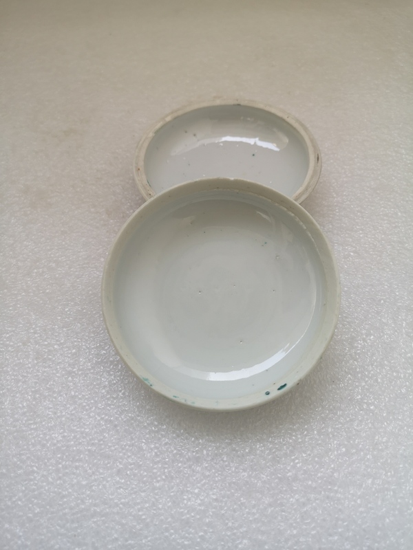 古玩陶瓷晚清民國五子登科彩繪蓋盒拍賣,當前價格850元