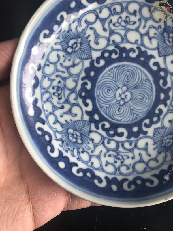 古玩陶瓷清中 青花纏枝花卉紋小盤拍賣,當(dāng)前價格980元