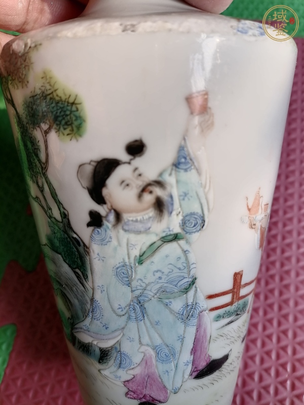 古玩陶瓷粉彩太白醉酒圖梅瓶真品鑒賞圖