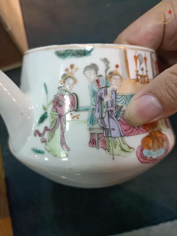 古玩陶瓷清晚·粉彩郭子儀拜壽圖壺真品鑒賞圖