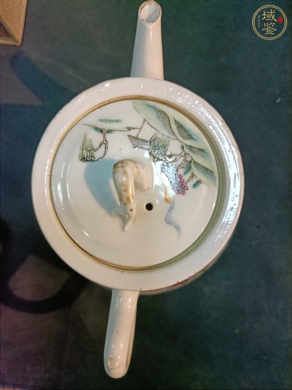 古玩陶瓷清晚·粉彩郭子儀拜壽圖壺真品鑒賞圖