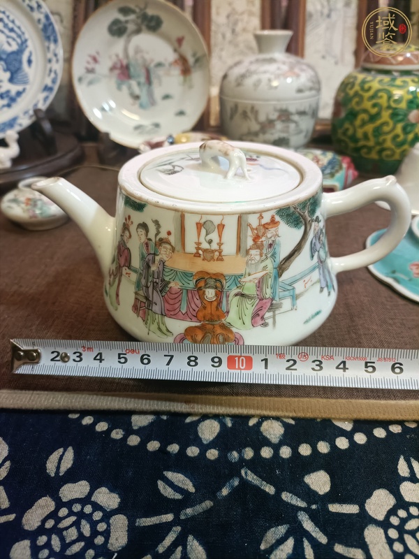 古玩陶瓷清晚·粉彩郭子儀拜壽圖壺真品鑒賞圖
