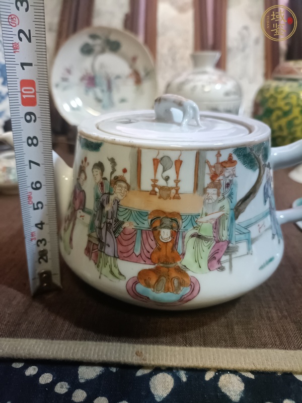 古玩陶瓷清晚·粉彩郭子儀拜壽圖壺真品鑒賞圖