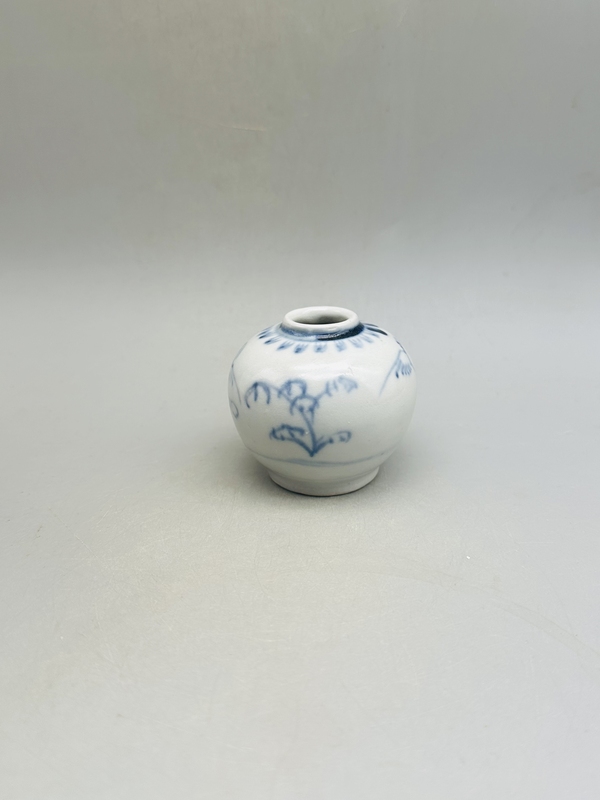 古玩陶瓷明青花花鳥(niǎo)紋水盂精品拍賣(mài)，當(dāng)前價(jià)格3880元