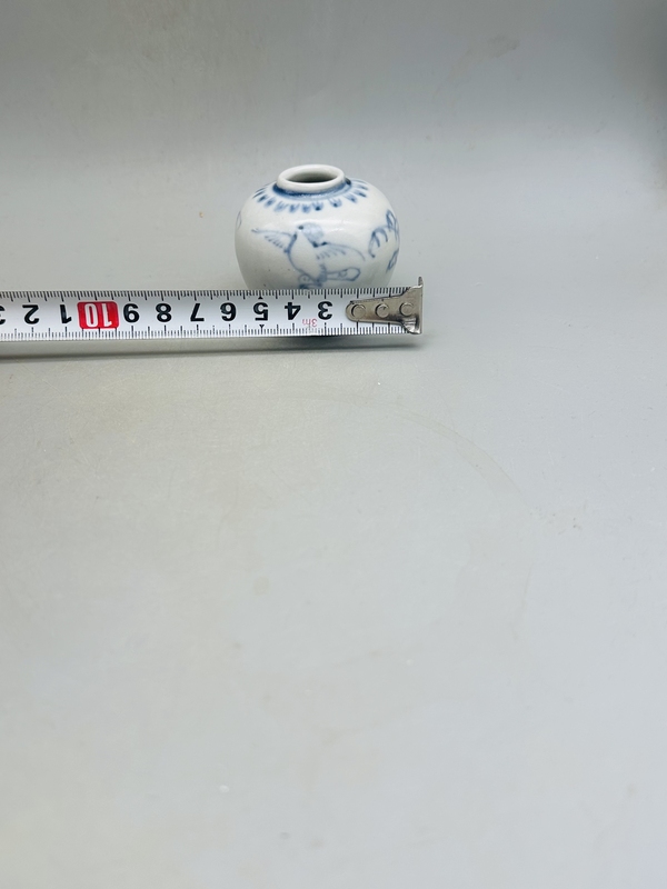 古玩陶瓷明青花花鳥(niǎo)紋水盂精品拍賣(mài)，當(dāng)前價(jià)格3880元