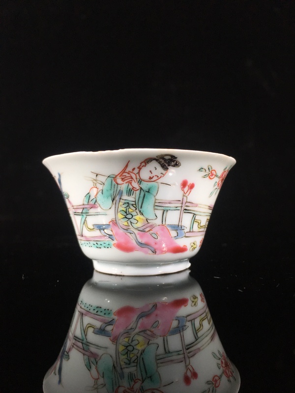 古玩陶瓷【雍正·粉彩吹簫引鳳杯,粉彩登峰造極時代】拍賣,當前價格2388元