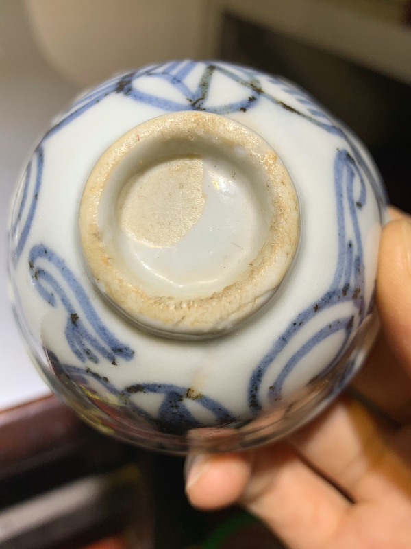 古玩陶瓷青花纏枝花卉紋杯一組拍賣，當前價格888元