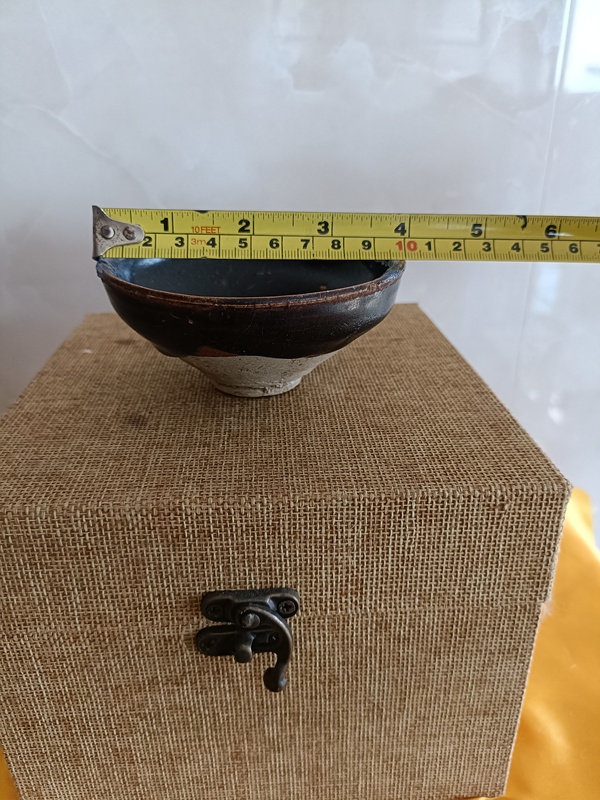 古玩陶瓷南宋.兔絲亳黑釉束口盞拍賣,當前價格2980元