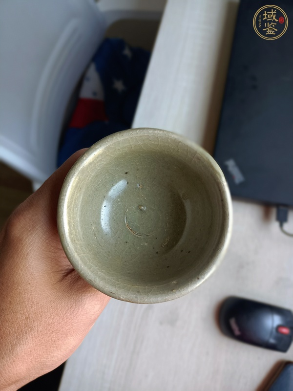 古玩陶瓷龍泉青瓷高足杯真品鑒賞圖