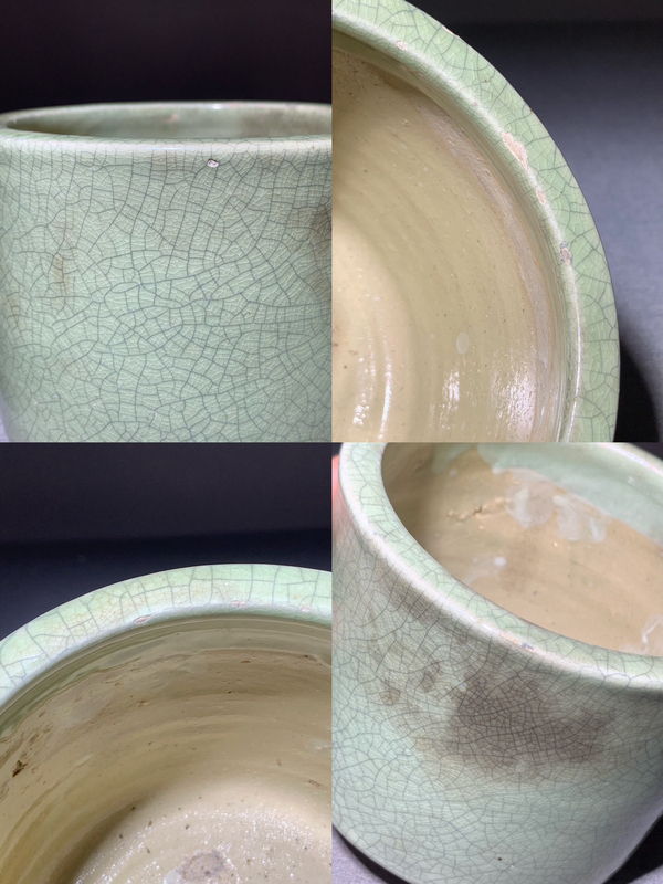 古玩陶瓷(收藏級(jí))綠哥釉三足筒式大香爐拍賣(mài),當(dāng)前價(jià)格6888元