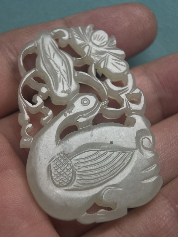 古玩玉器清中期天鵝佩拍賣,當前價格15800元