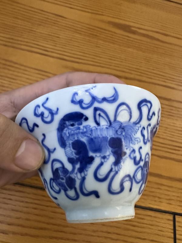 古玩陶瓷青花獅子滾繡球圖蓋碗拍賣(mài)，當(dāng)前價(jià)格4800元