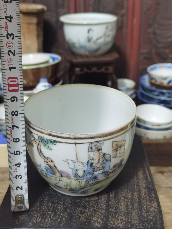 古玩陶瓷民國粉彩羲之愛鵝紋蓋缸拍賣,當前價格800元