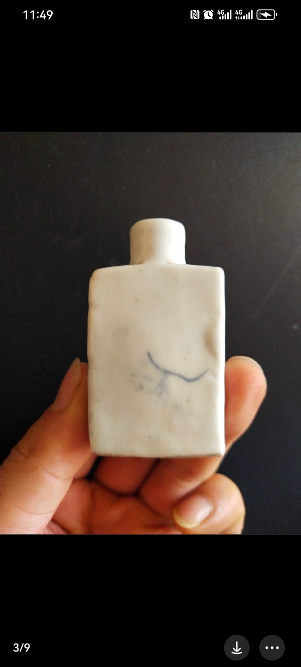 古玩陶瓷清代山水紋青花瓶鼻煙壺拍賣,當前價格800元
