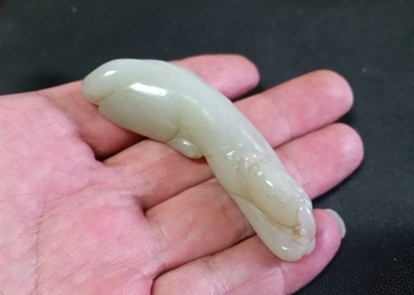 古玩玉器和田玉雕“瑞獸”把件拍賣,當前價格528元