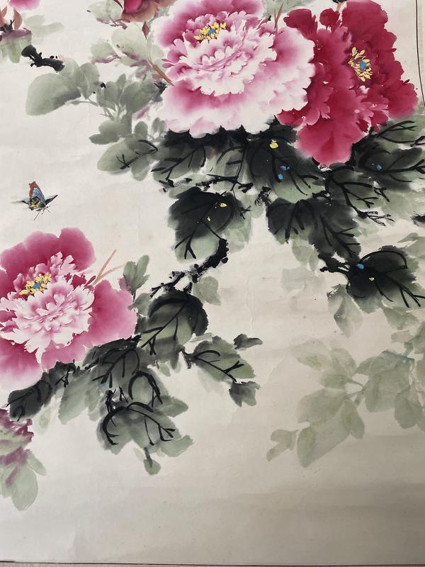 古玩字畫漢青款寫意牡丹拍賣,當前價格6000元