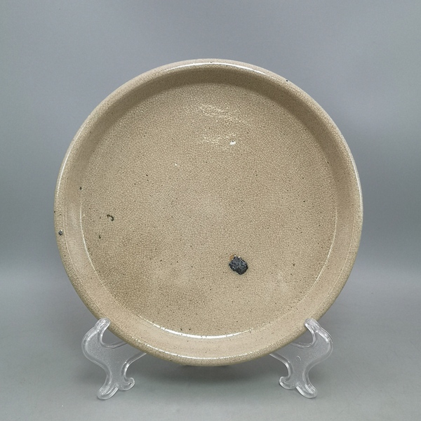 古玩陶瓷晚清哥釉平底洗拍賣，當前價格1200元