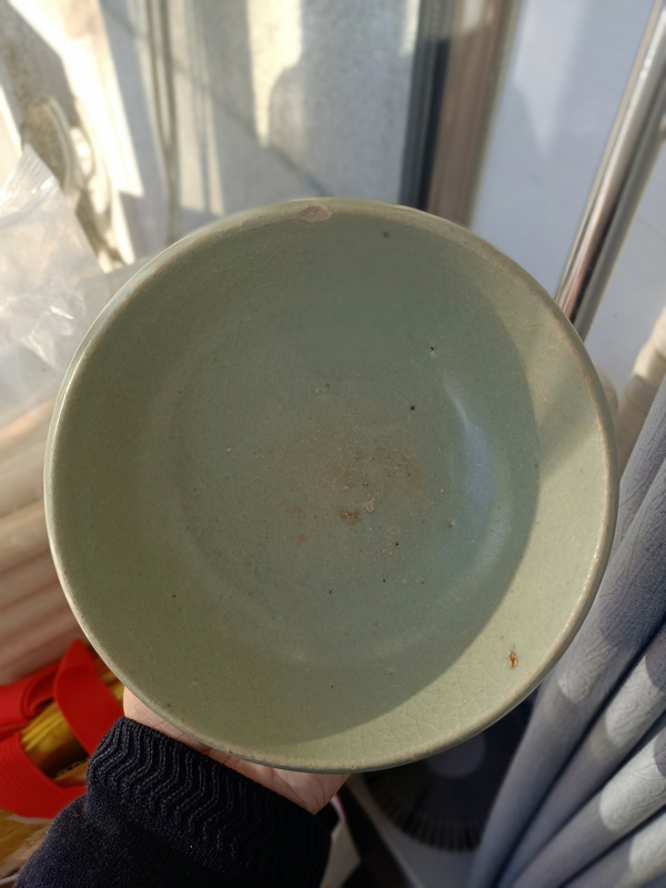 古玩陶瓷【無托實拍】龍泉青瓷唇口碗拍賣,當前價格188元