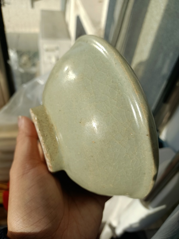 古玩陶瓷【無托實拍】龍泉青瓷唇口碗拍賣,當前價格188元