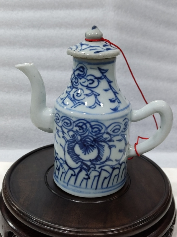 古玩陶瓷青花纏枝花紋壺拍賣,當前價格800元