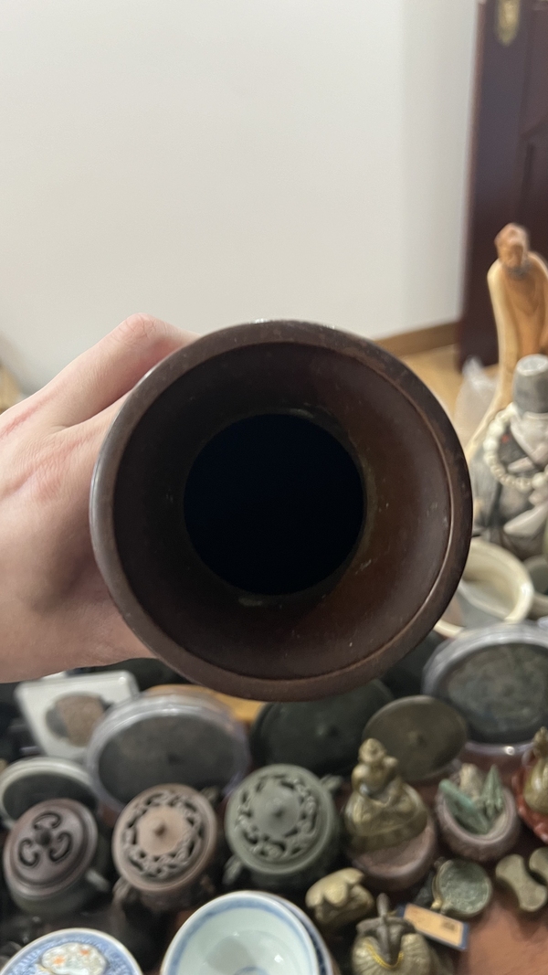 古玩雜項晚清銅瓶拍賣,當前價格1288元