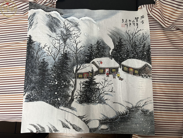 古玩轉(zhuǎn)賣莫遠峰老師作品雪景拍賣，當前價格15000元