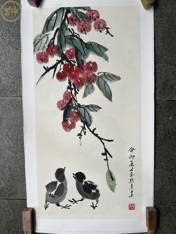 古玩字畫李子玉老師精品花鳥小品拍賣，當前價格350元