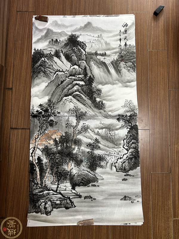 劉一民老師山水作品拍賣，當(dāng)前價格850元